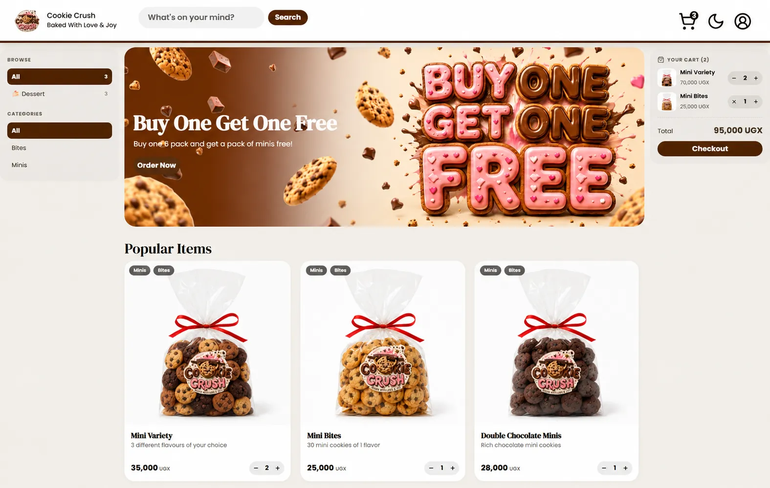 RapidDuuka public storefront with promo banner and product grid